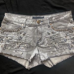 Juicy couture embellished denim shorts